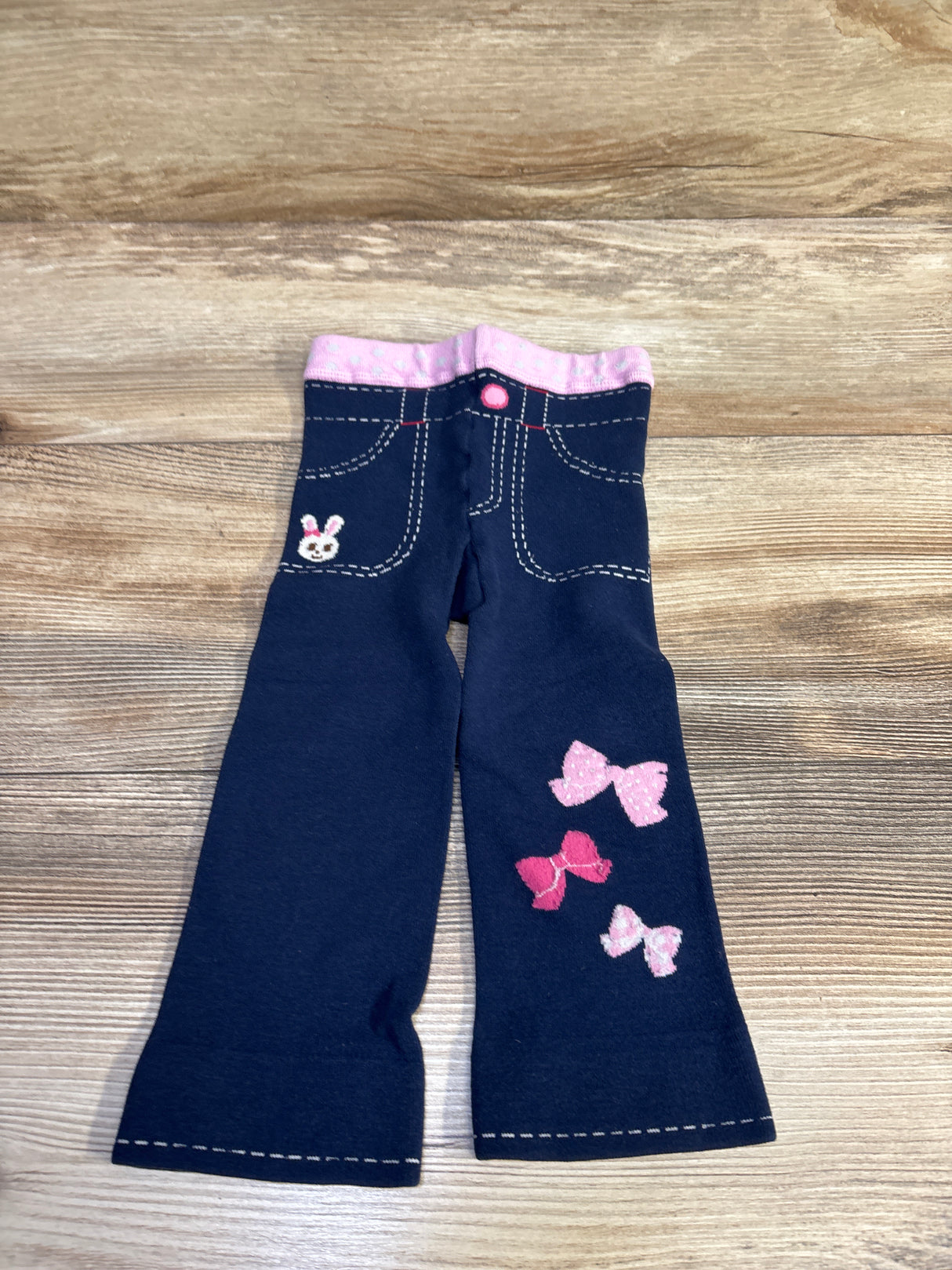 Miki House x Hot Biscuits Knit Leggings Blue sz 2T