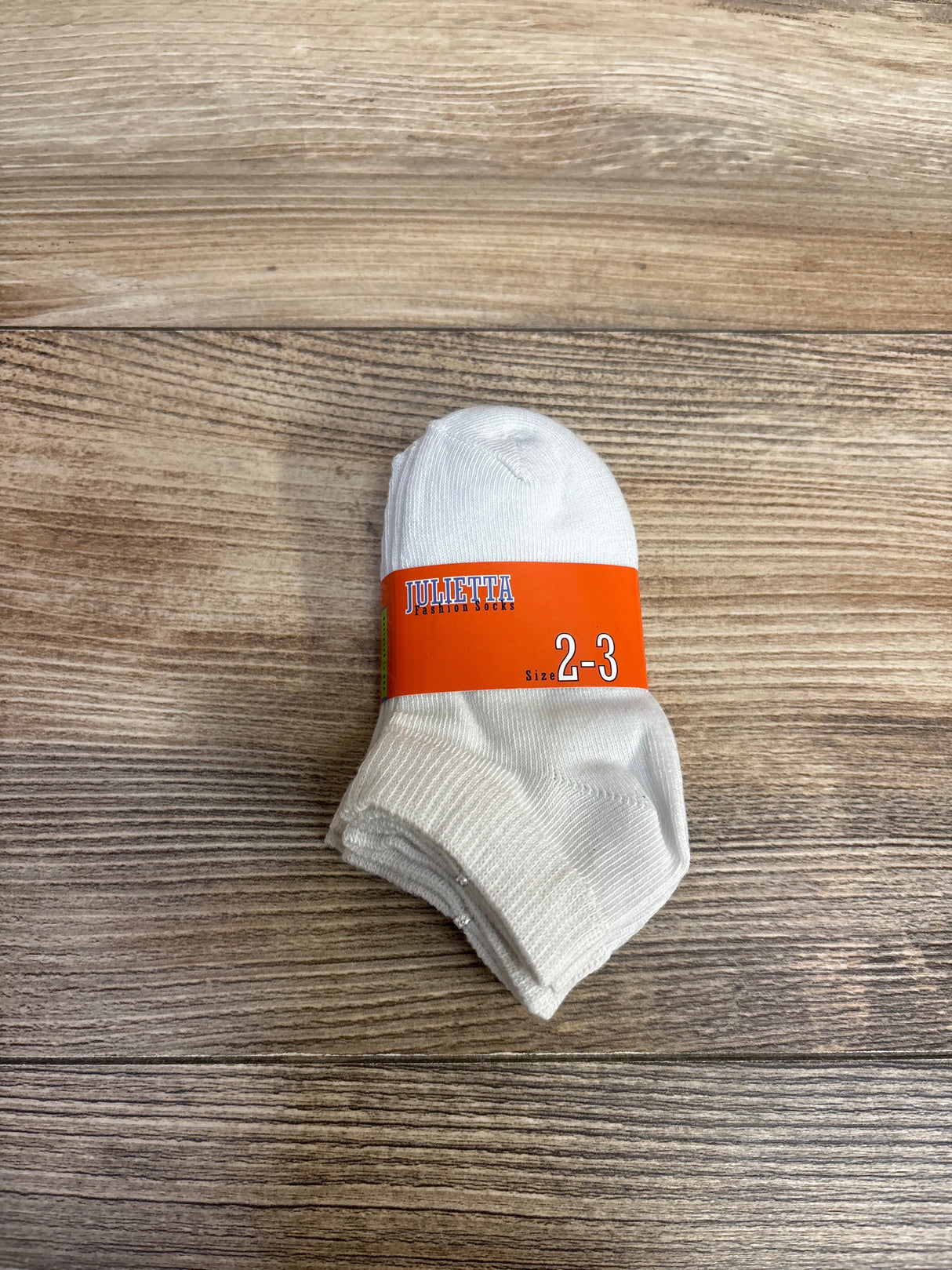 NEW Julietta 3pk Solid Socks White sz 2-3