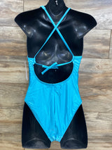 NEW Isabel Maternity 1pc Cutout Swimsuit Blue sz Medium - Me n Mommy To Be