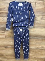NEW Burt's Bees Baby 2pc Pajama Set Navy sz 5T