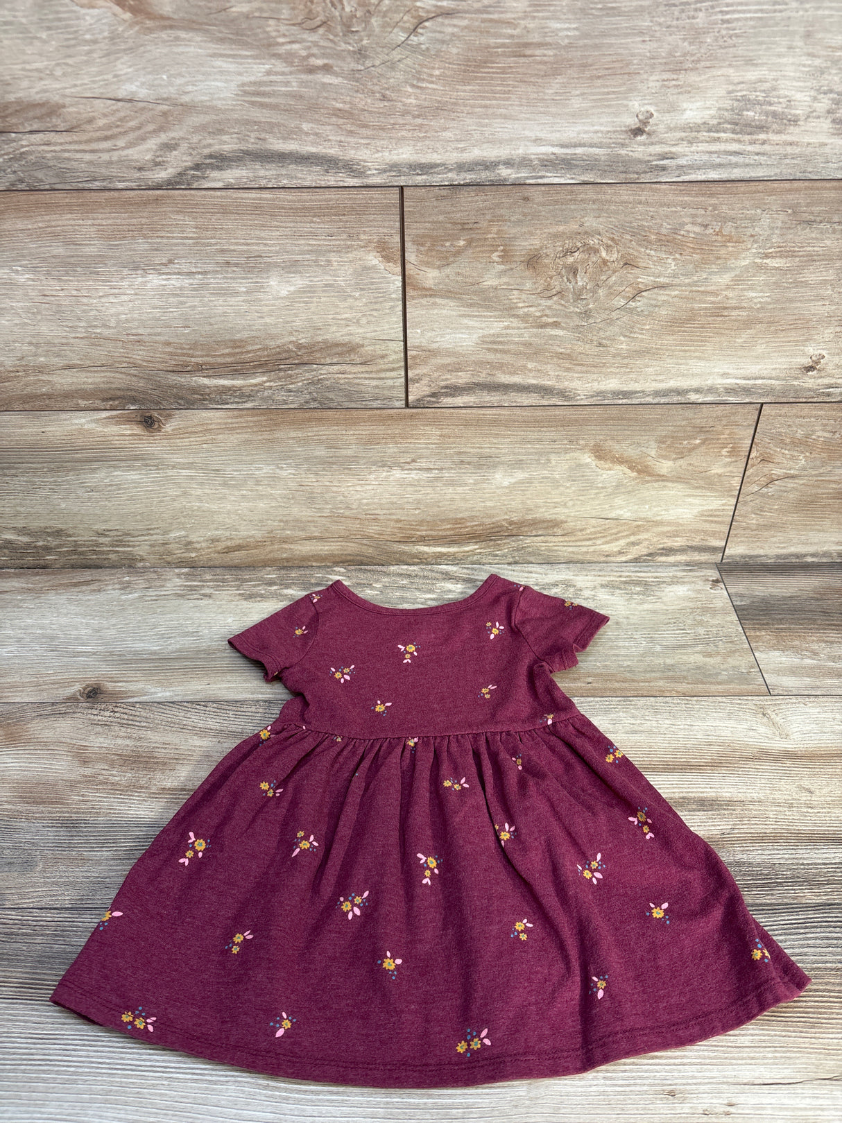 Cat & Jack Floral Dress Maroon sz 2T