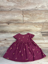 Cat & Jack Floral Dress Maroon sz 2T
