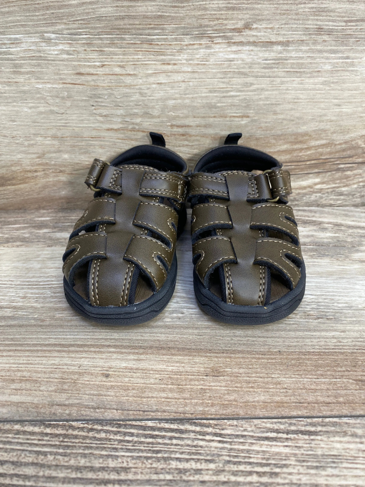 Wonder Nation Brown Fisherman Sandals sz 4c