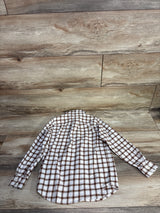 Janie & Jack Plaid Flannel Shirt Ivory sz 5