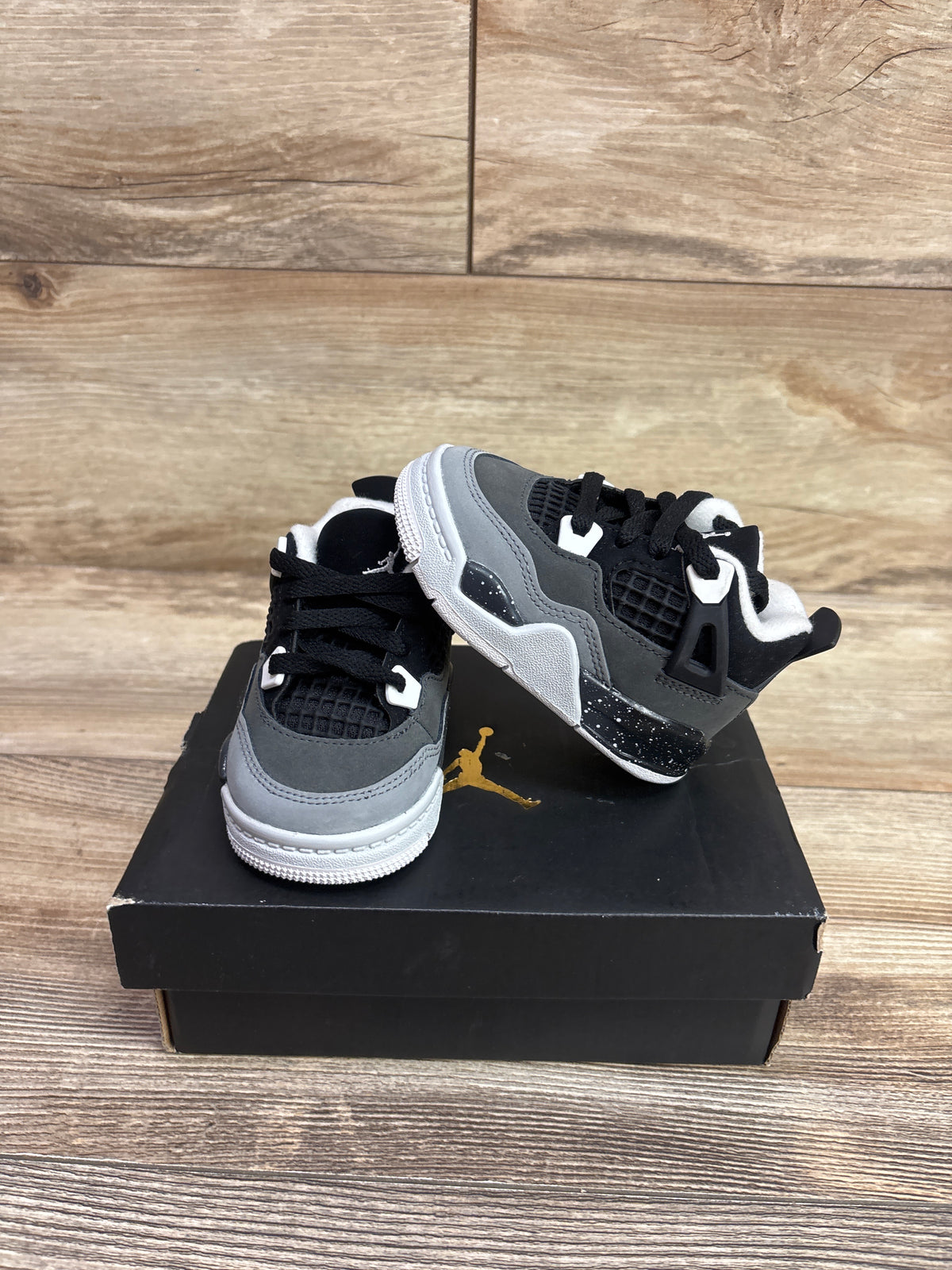 NEW Air Jordan 4 Retro TD 'Fear' Sneakers sz 4c