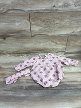 Rabbit + Bear Organic 2pc Gauze Romper & Headband Set Pink sz 6-9m
