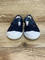 Jacadi Paris Girls Navy Blue Canvas Shoes sz 7c