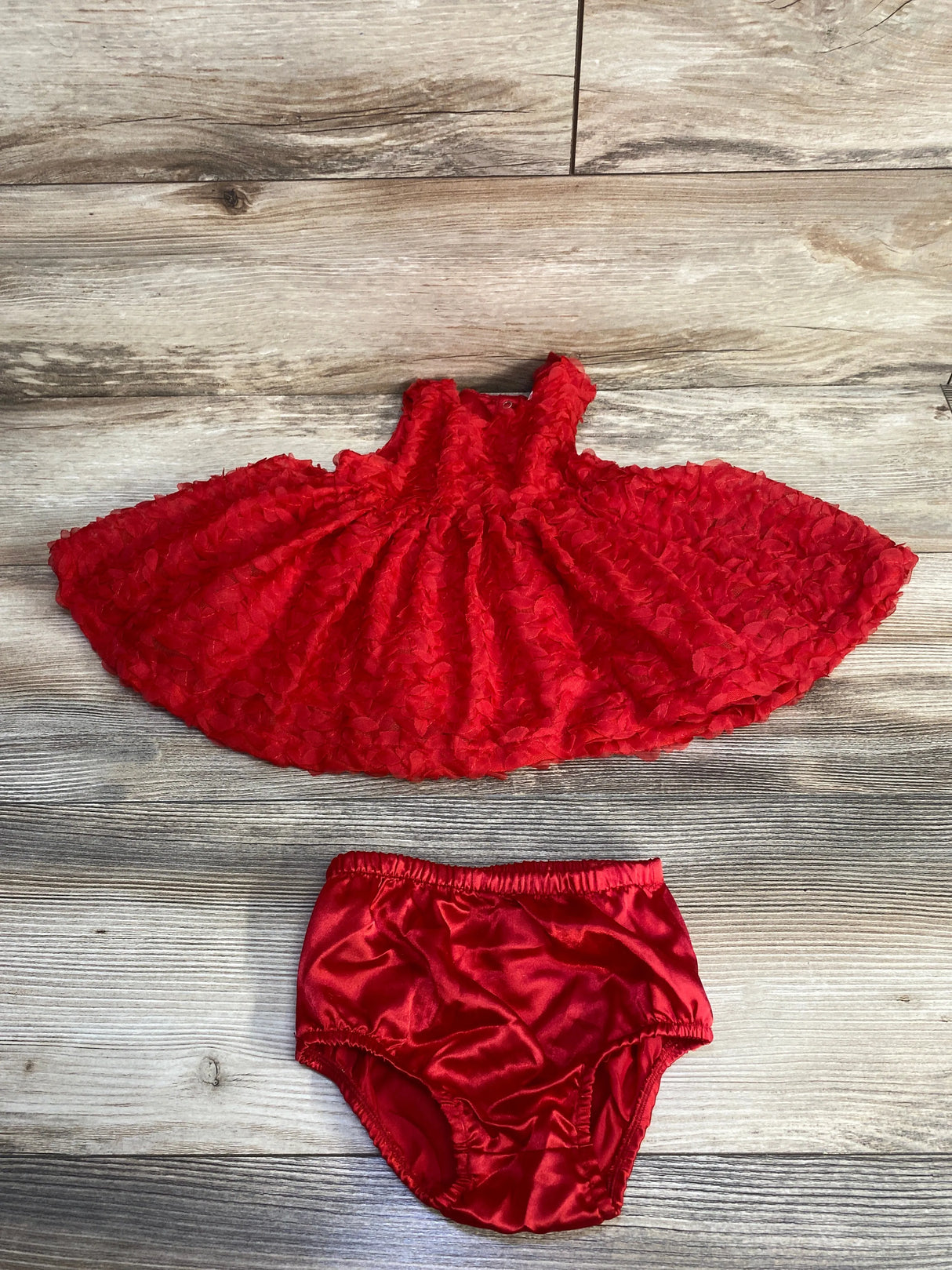 Cat & Jack 2pc Sleeveless Dress & Bloomers Red sz 6-9m