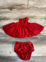 Cat & Jack 2pc Sleeveless Dress & Bloomers Red sz 6-9m