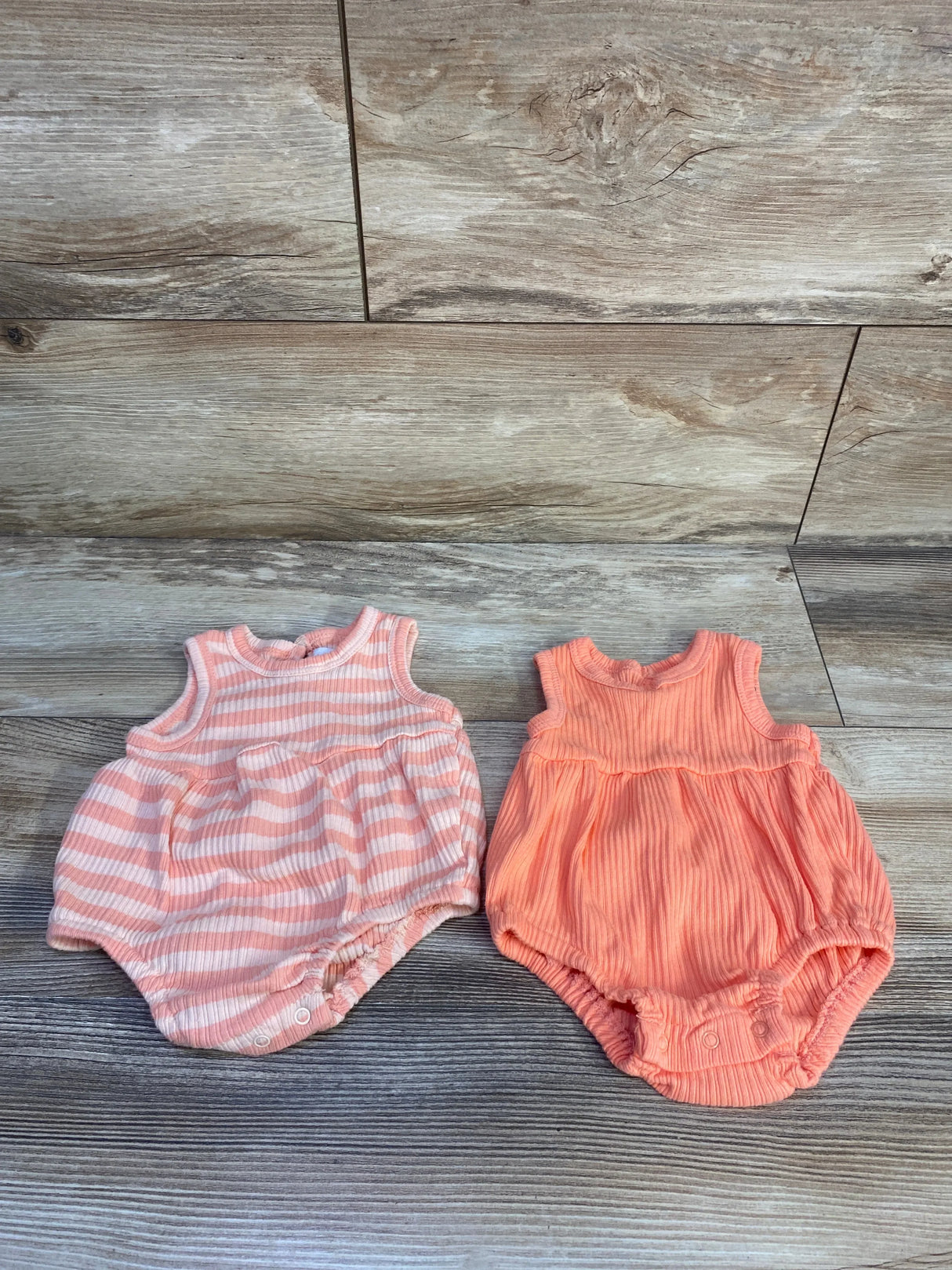 RZ by Rachel Zoe 2pk Ribbed Bubble Rompers Pink sz 3/6m