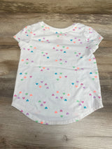 Cat & Jack Heart Print Shirt White sz 4T