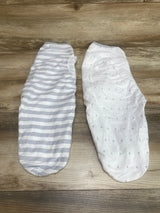 Ziggy Baby 2pk Swaddles White sz 0-3m