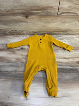 Ribbed Henley Coverall Yellow sz 6m