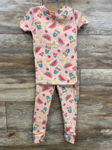 Kirkland 2pc Fruit Pajama Set Pink sz 4T