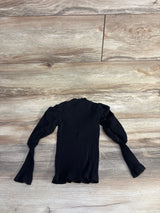 Shein Ribbed Puff Sleeve Shirt Black sz 3T