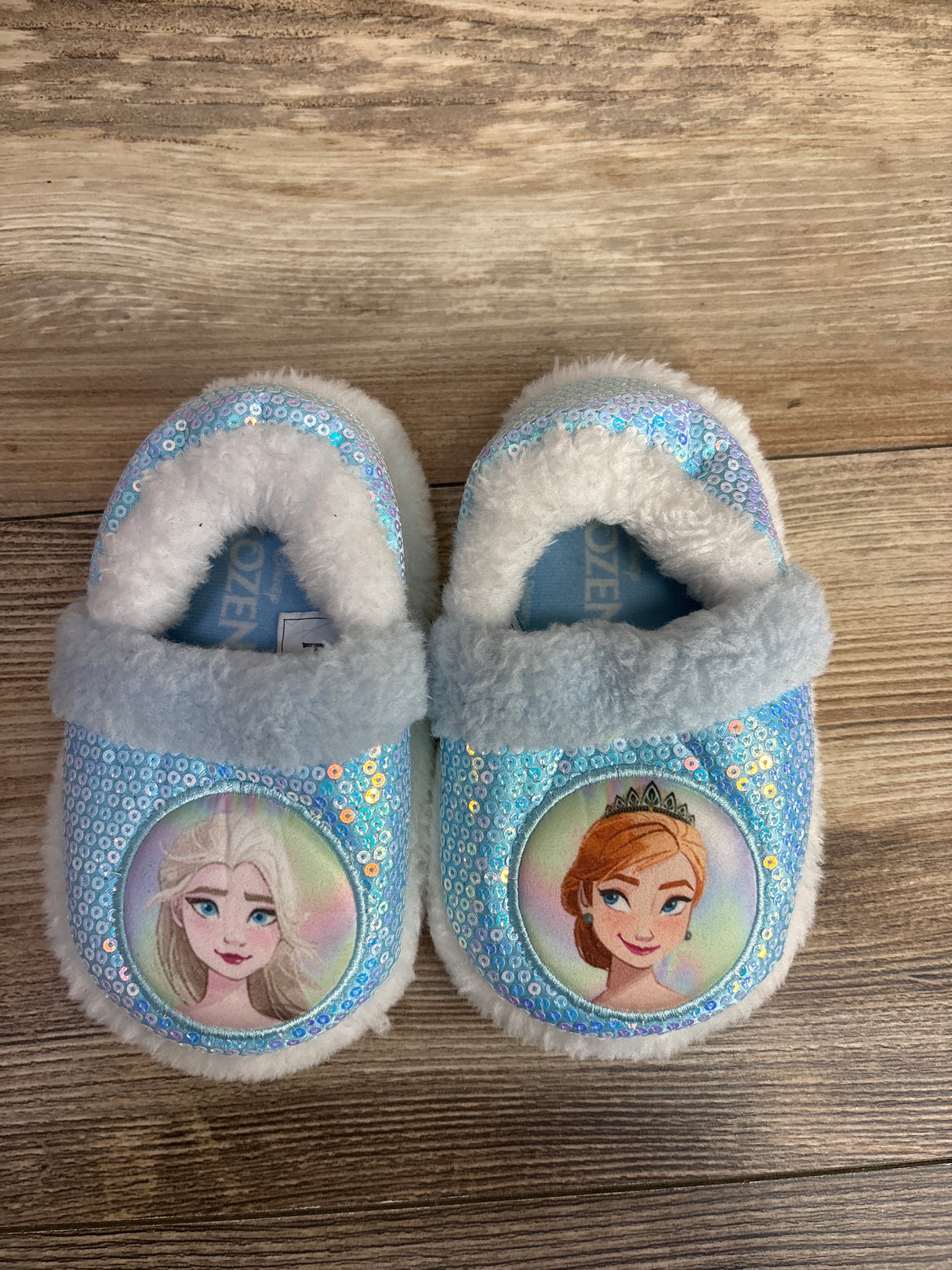 Disney Frozen Sequin Slippers sz 7/8c
