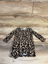 Shein Leopard Print Long Sleeve Dress Beige sz 12-18m