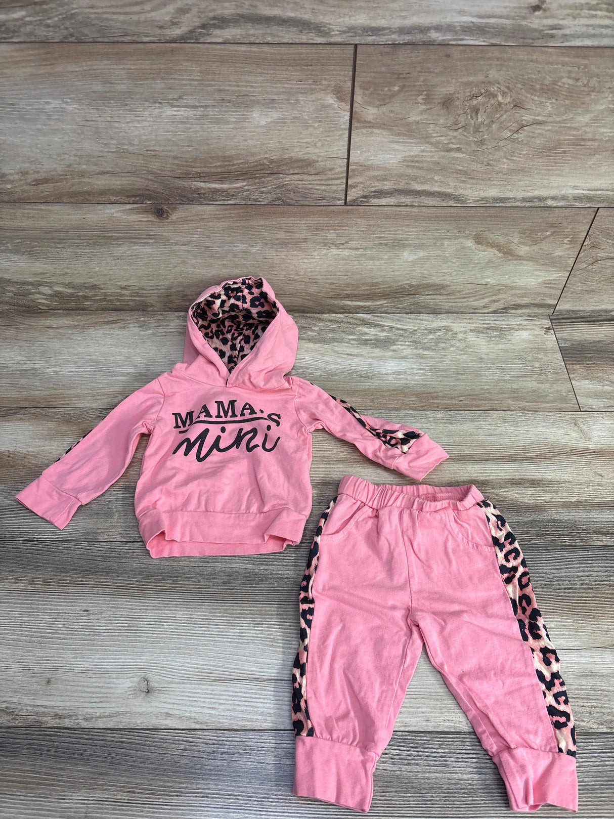 2pc Mama's Mini Sweatpants & Joggers Set Pink sz 6-9m