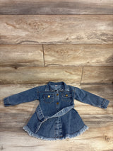 Douhoow Belted Denim Dress Blue sz 18-24m