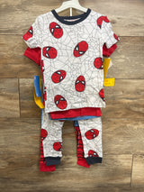 NEW Marvel Spider-Man 4pc Pajama Set White sz 5T