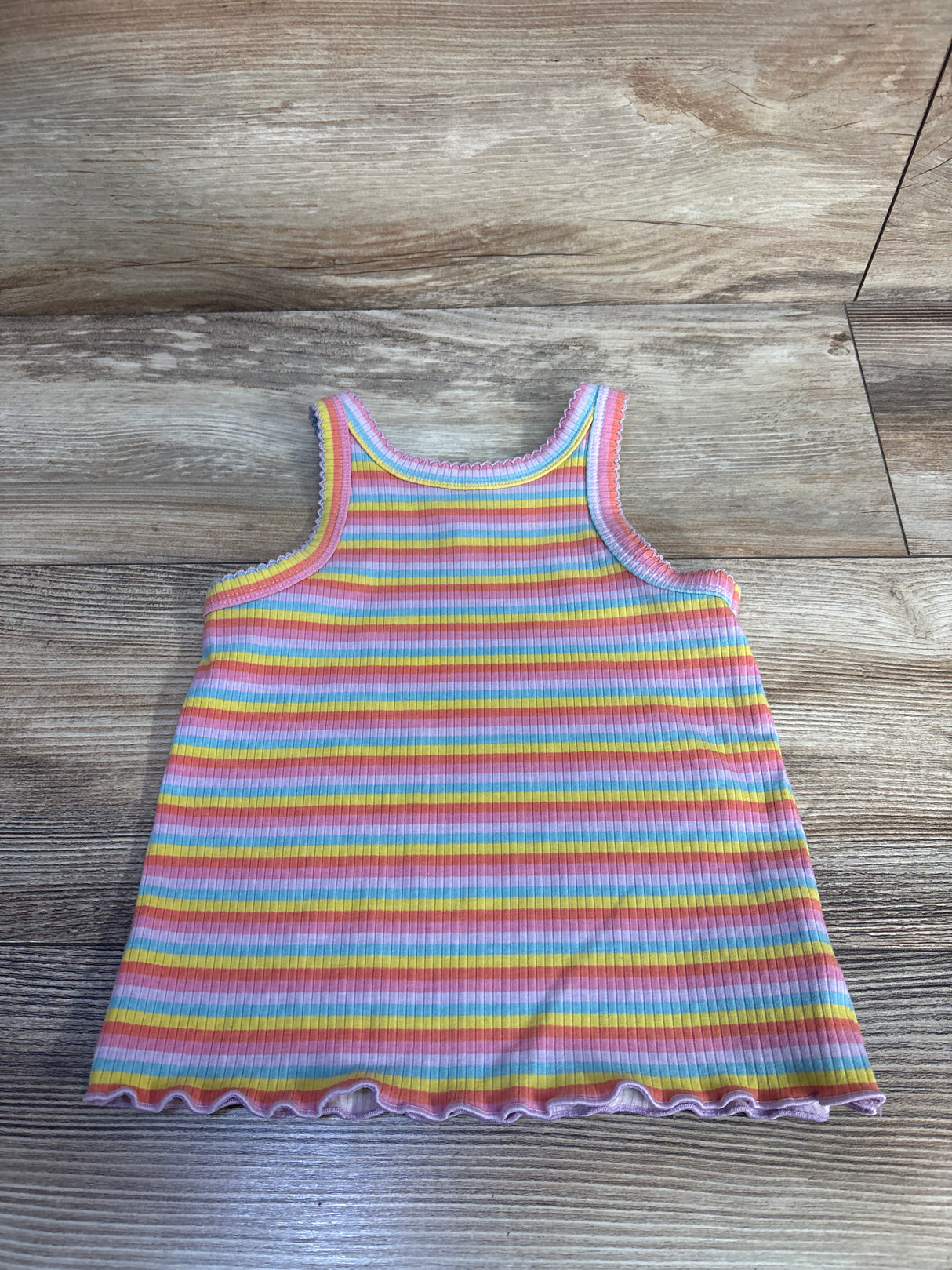 Cat & Jack Striped Ribbed Tank Top Pink sz 3T