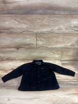 Reaction by Kenneth Cole Suede Button-Up Dress Shirt Black sz 2T