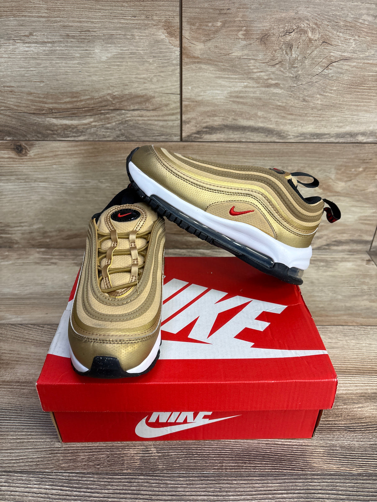 Nike Air Max 97 TD 'Metallic Gold' Sneakers sz 12c