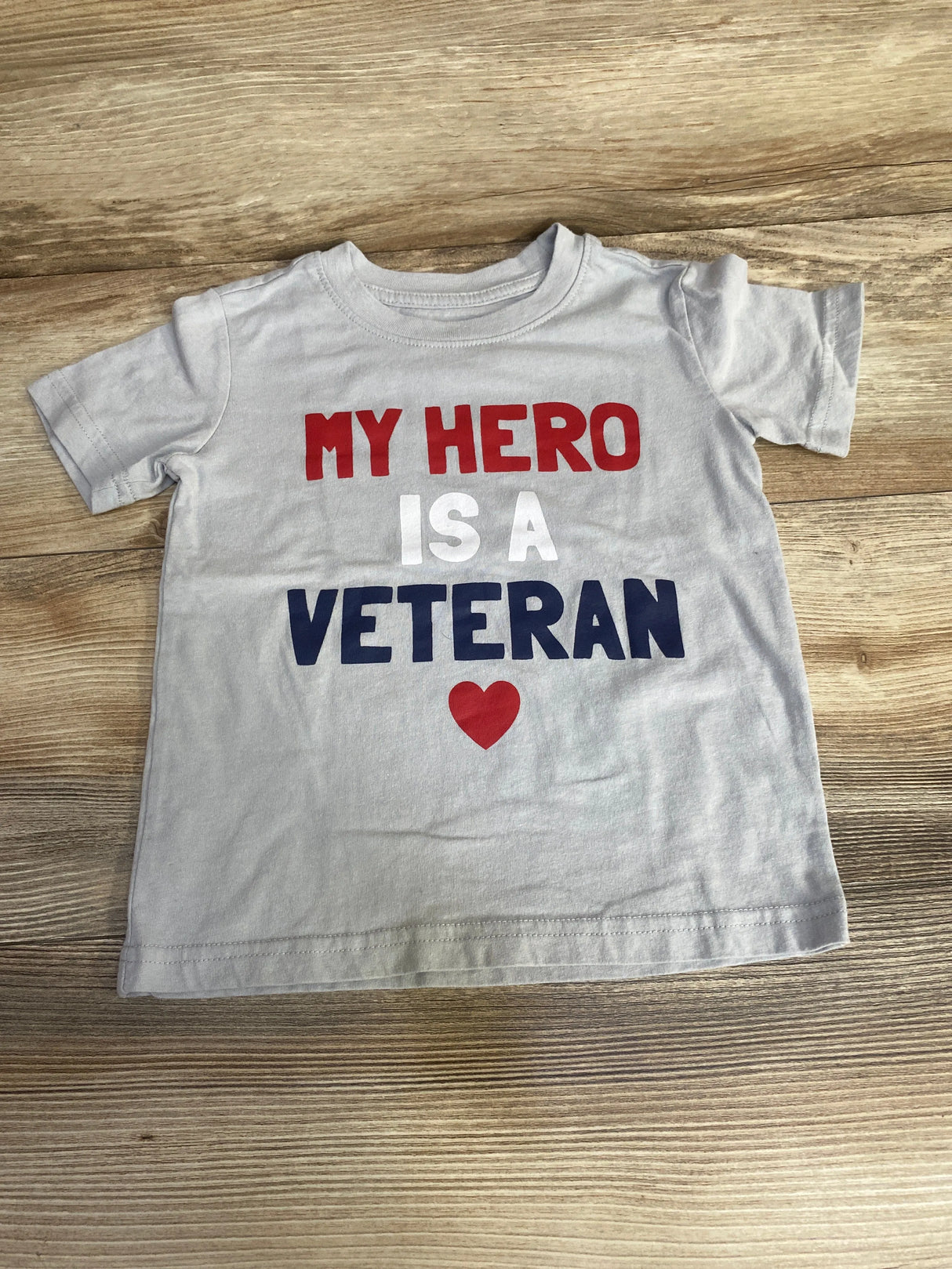Sonoma My Hero Is A Veteran Shirt Grey sz 3T