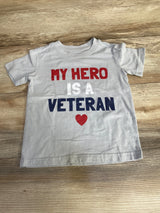 Sonoma My Hero Is A Veteran Shirt Grey sz 3T