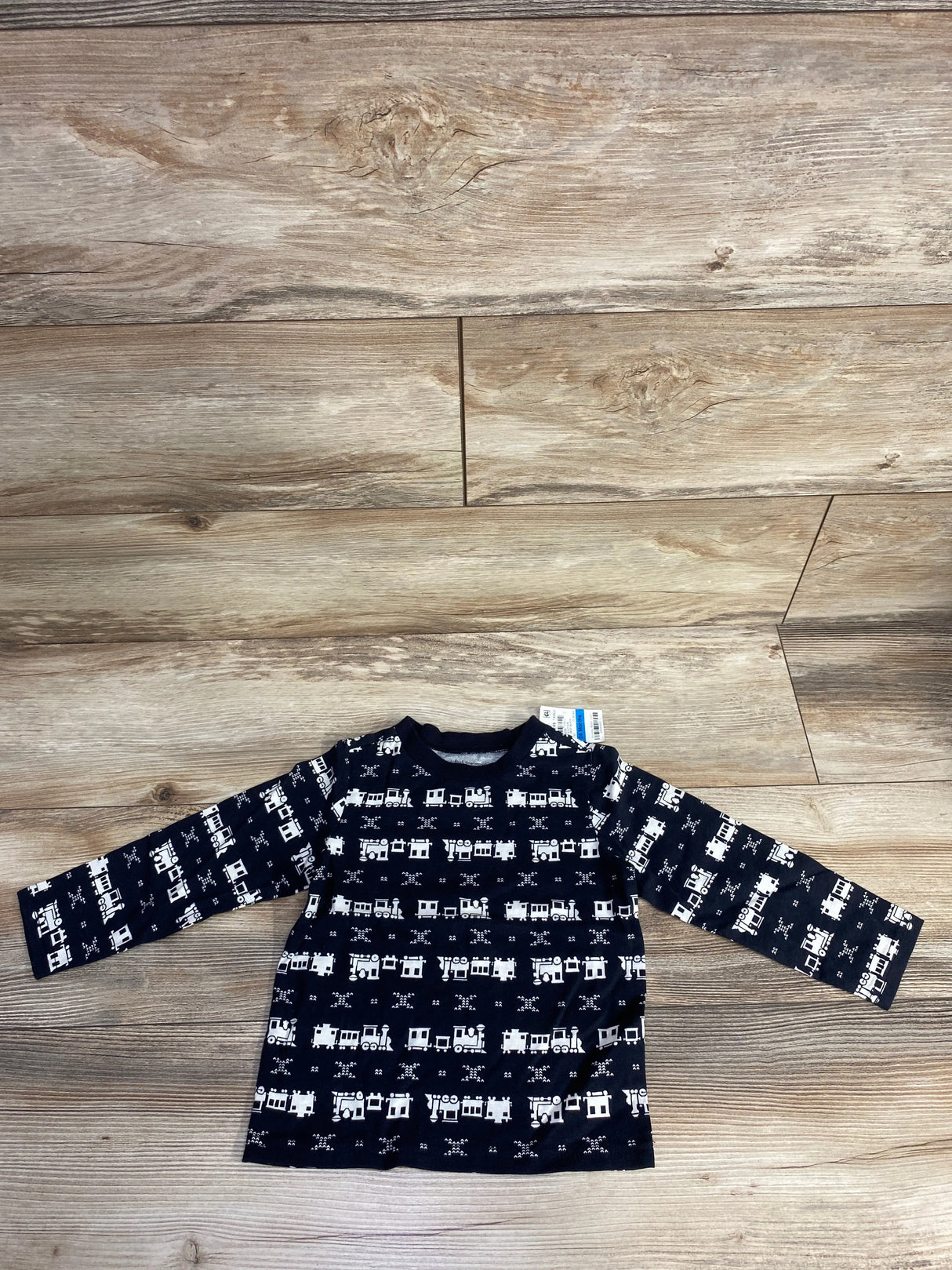 NEW First Impressions Train Print Shirt Navy sz 24m