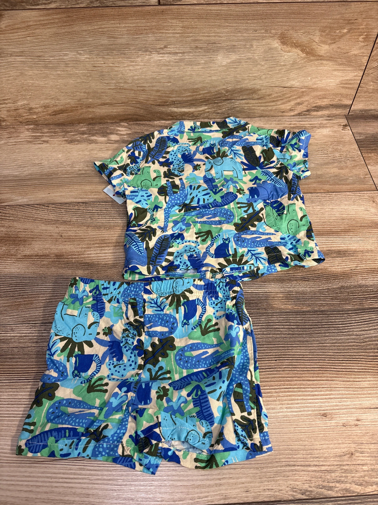 NEW Cat & Jack 2pc Button Up Shirt & Shorts Blue sz 6-9m - Me n Mommy To Be