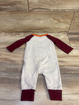 Cat & Jack Raglan Acorn Coverall Burgundy sz 0-3m