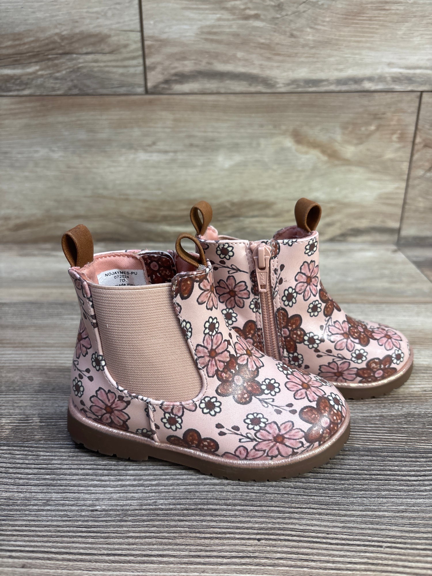 Nordstrom Jaymes Chelsea Boot In Pink Lotus Multi Floral sz 7c