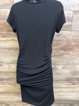 Smallshow Maternity Ruched Bodycon Dress Black sz Medium