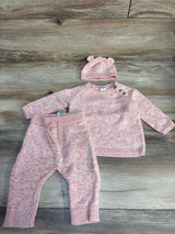 Just One You 3pc Knit Sweater + Pants + Hat Set Pink sz 6m - Me n Mommy To Be