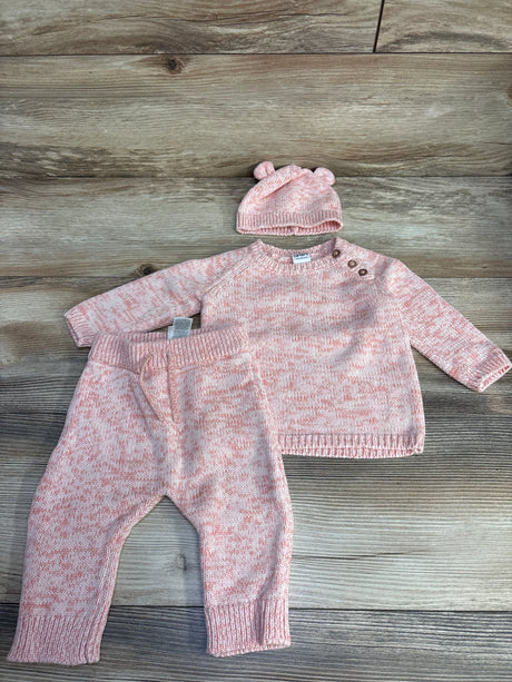 Just One You 3pc Knit Sweater + Pants + Hat Set Pink sz 6m - Me n Mommy To Be