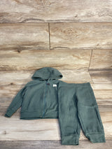 Carter's 2pc Waffle Knit Zip-Up Jacket & Pants Set Green sz 18m