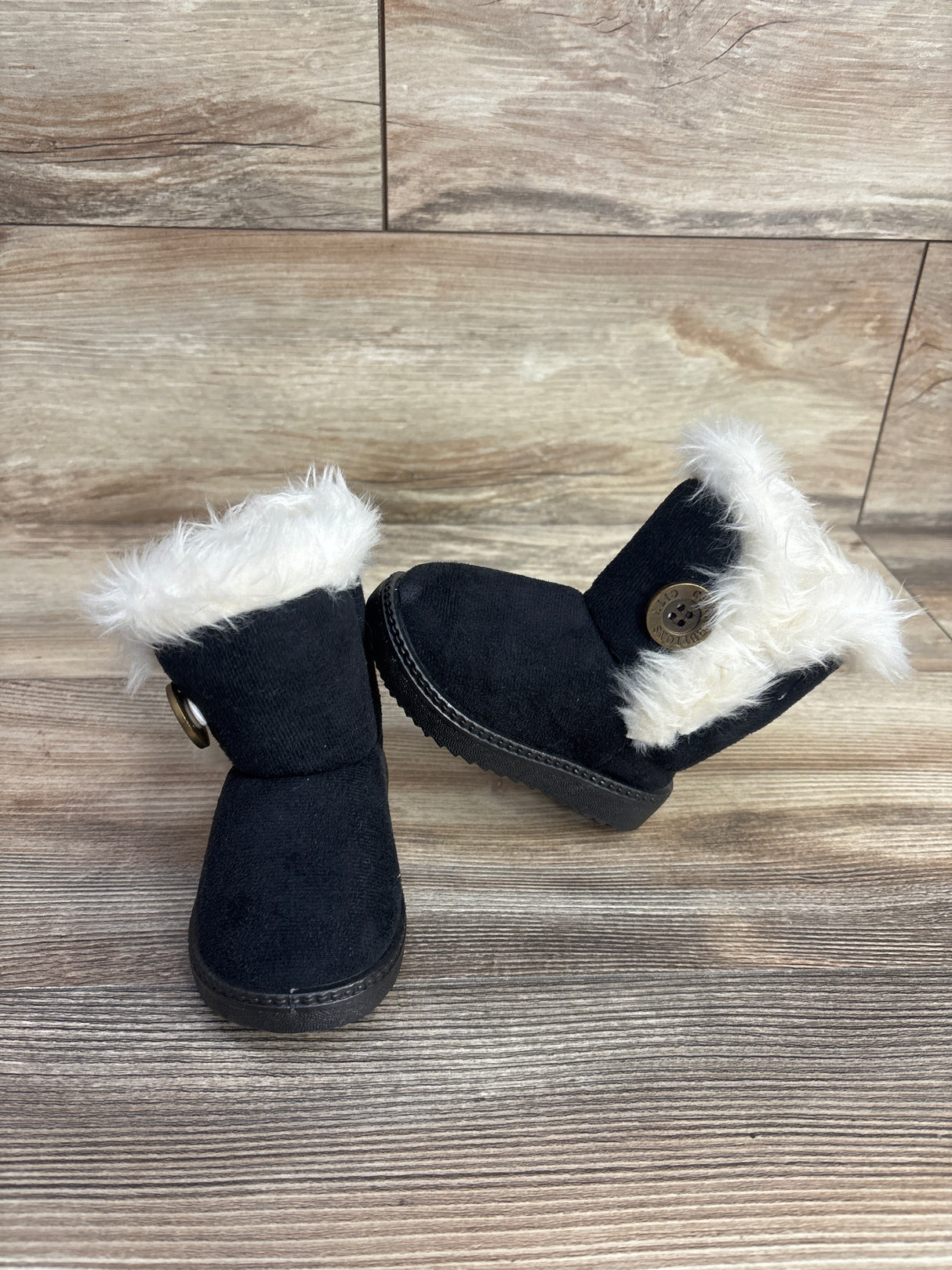 Frontwalk Plush Collar Snow Boots Black sz 5c