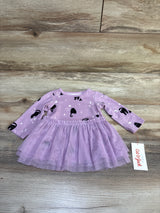 NEW Cat & Jack Halloween Cat Witch Long Sleeve Tulle Dress Purple sz 0-3m