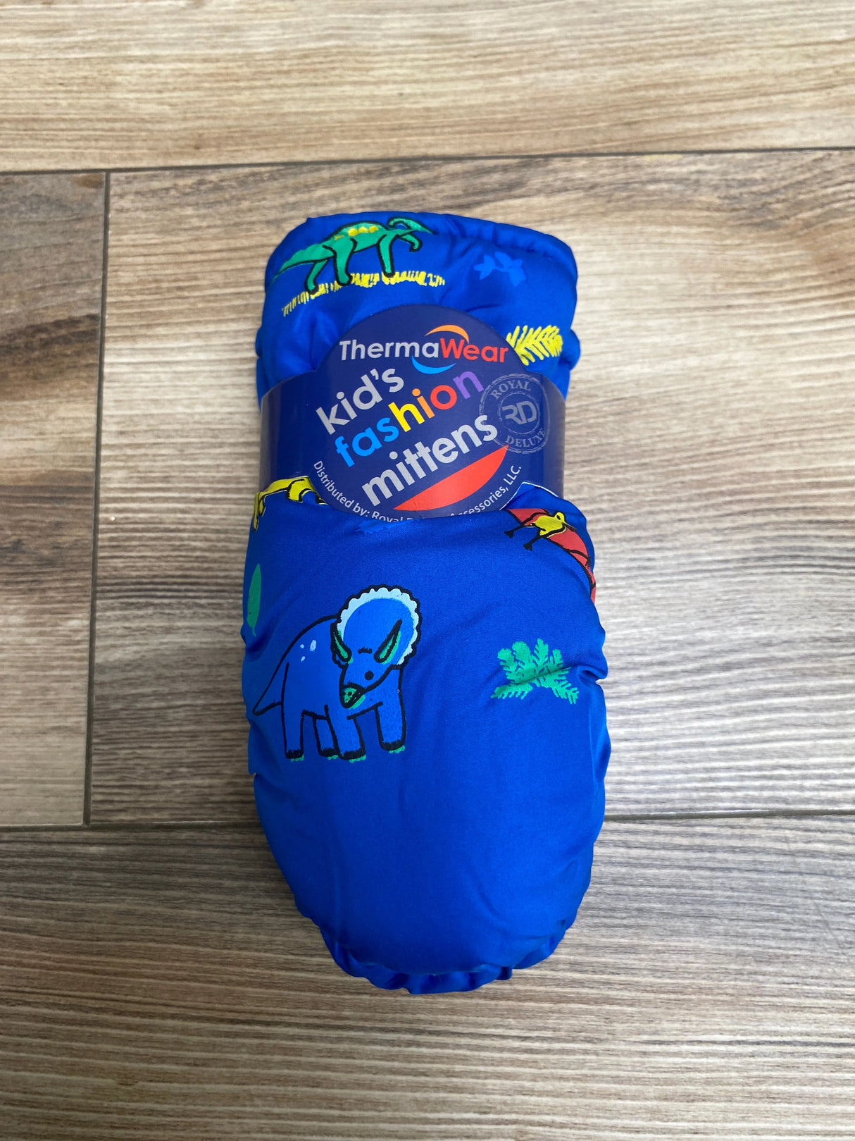 NEW ThermaWear Kid's Ski Dinosaur Blue Mittens OSFM (1-3Y)