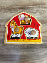 Melissa & Doug Barnyard Animals Jumbo Knob Puzzle - 3pc