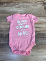 Babi Essential My Uncle Is Wayyy Cooler Than My Dad Bodysuit Pink sz Newborn