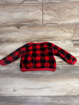H&M Buffalo Plaid Plush Sweatshirt Red sz 2T