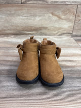 Baby Gap Vegan Suede Bow Ankle Boots Brown sz 4c