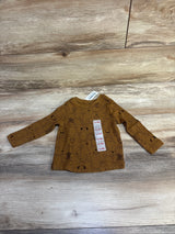 NEW Old Navy Penguin Waffle Knit Brown Shirt sz 12-18m