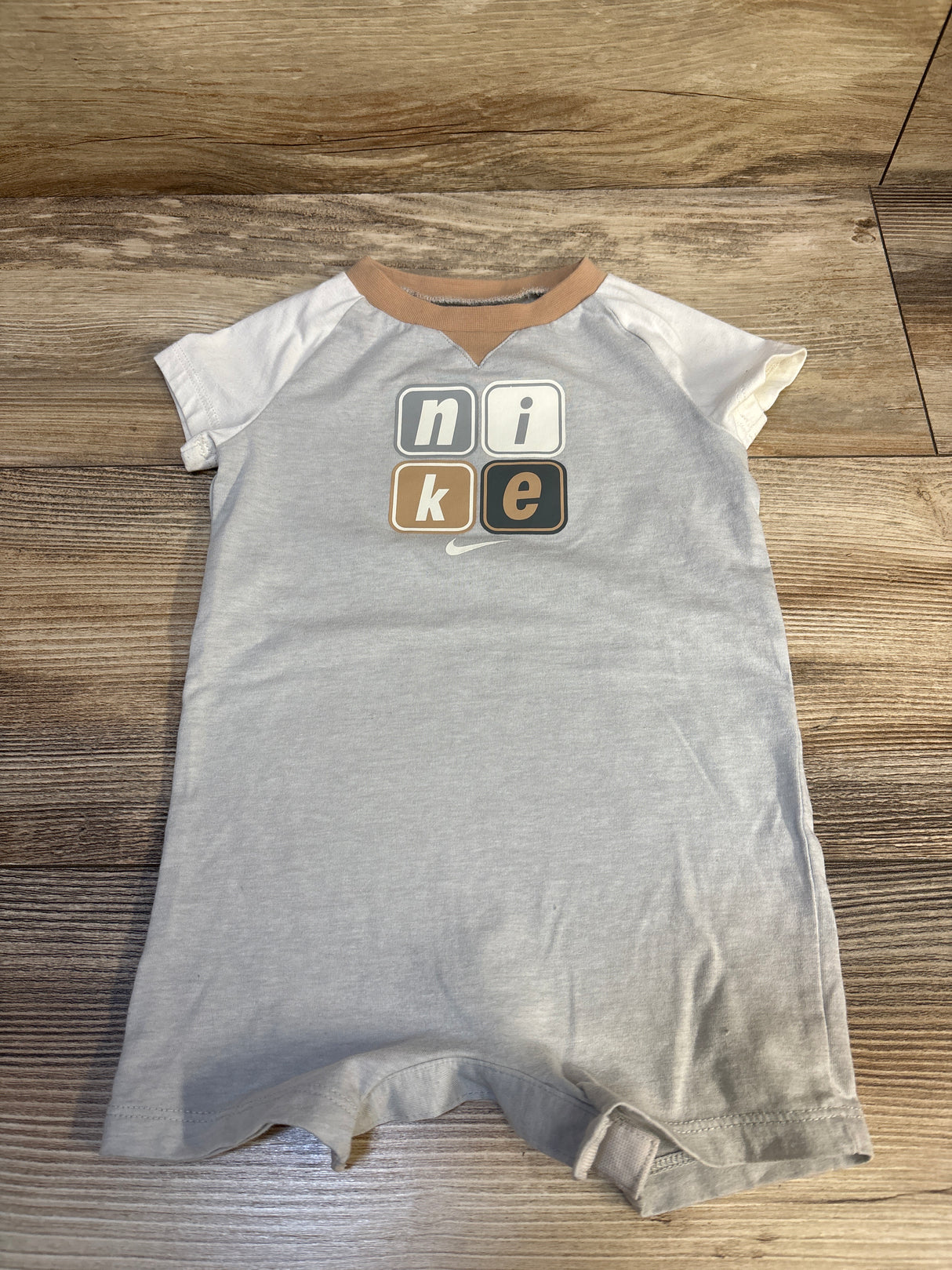 Nike Logo Shortie Romper White sz 6m