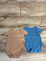 Cloud Island 2pk Ribbed Bodysuit Set Blue sz 18m
