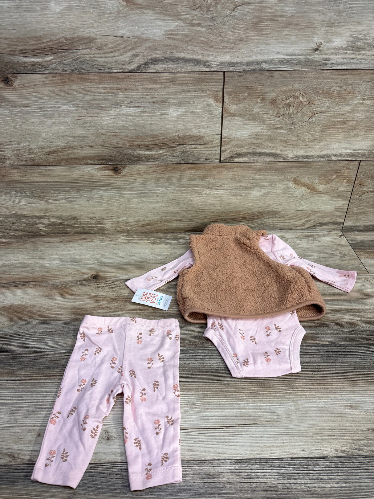 NEW Just One You 3pc Sherpa Vest Set Pink sz 3m