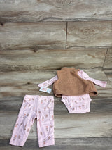 NEW Just One You 3pc Sherpa Vest Set Pink sz 3m