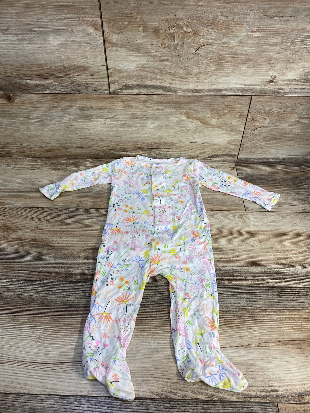Magnetic Me Floral Footie White sz 3-6m